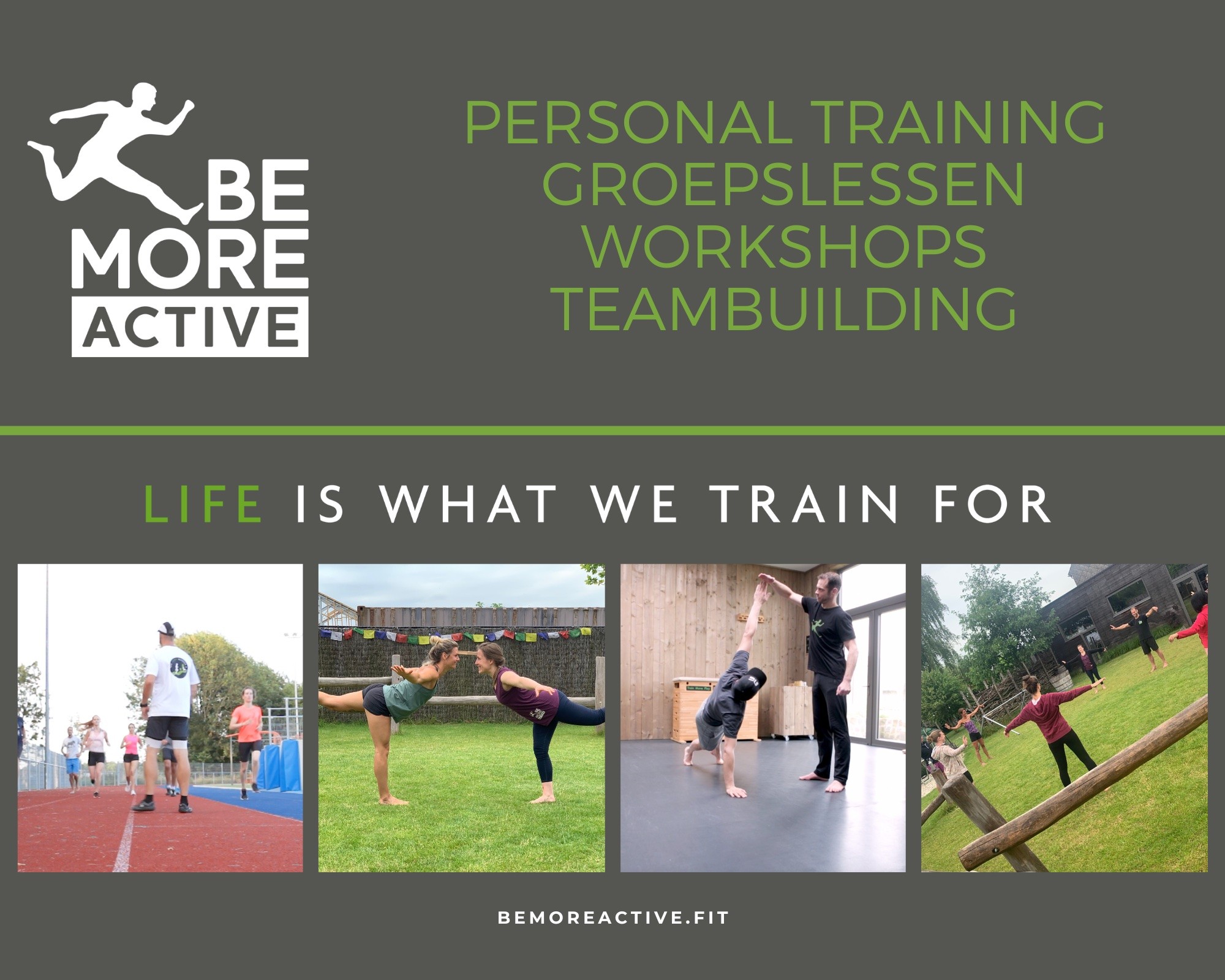 Header Be More Active - Personal training Huldenberg
