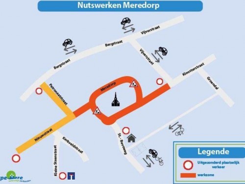 Nutswerken in Vijverstraat, Bergstraat en Meredorp vanaf 31 janu