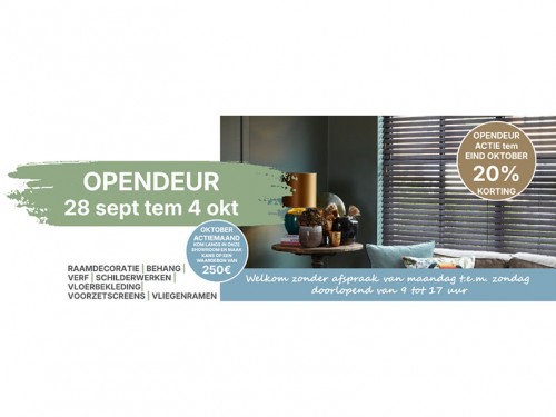 Opendeurdagen bij Cools verf & raamdecoratie