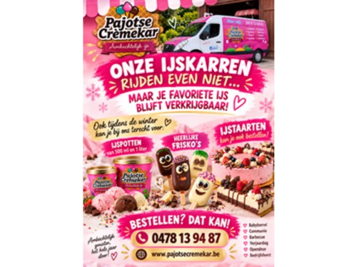 Pajotse Cremerkar neemt tijdelijk afscheid van de ijskar, maar ijsliefhebbers blijven welkom