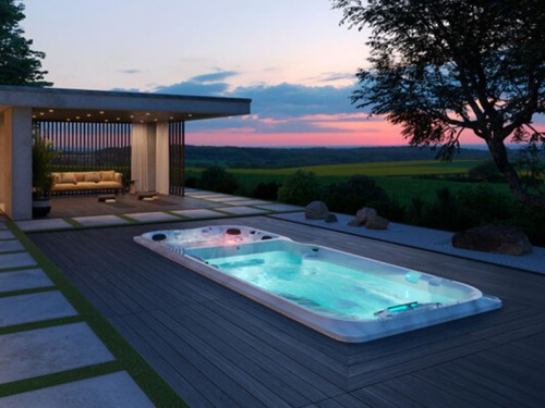 Jacuzzi® revolutioneert het concept van het thuiszwembad met zijn zwem-spa's