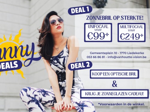 Straal deze zomer met de 'Sunny Deals' van Optiek Vanhoutte Vision!