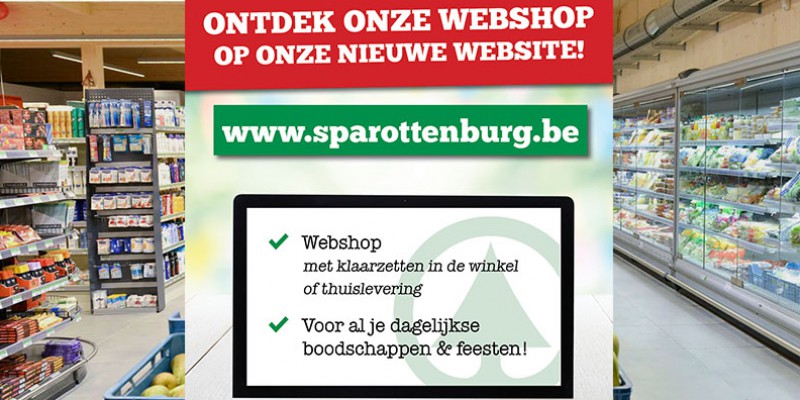Actie promotie 1ste webshop van Spar Ottenburg