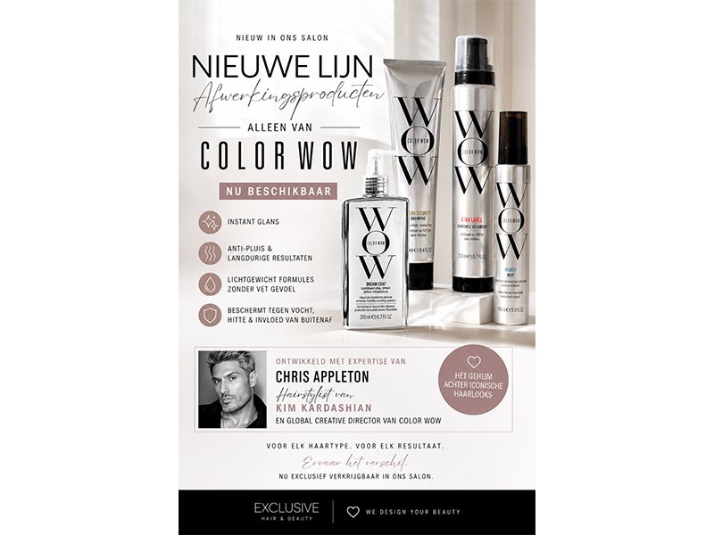 Nieuwe lijn afwerkingsproducten in ons salon!