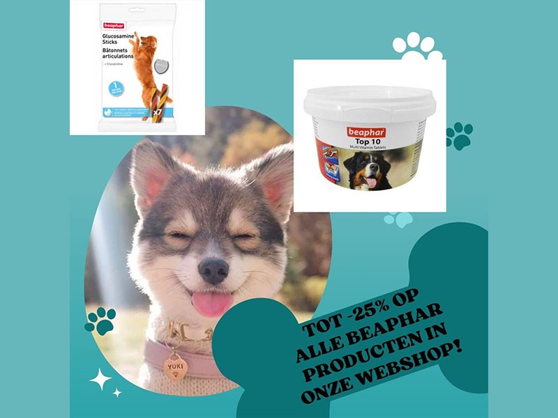 Tot -25% op alle Beaphar producten in onze webshop!