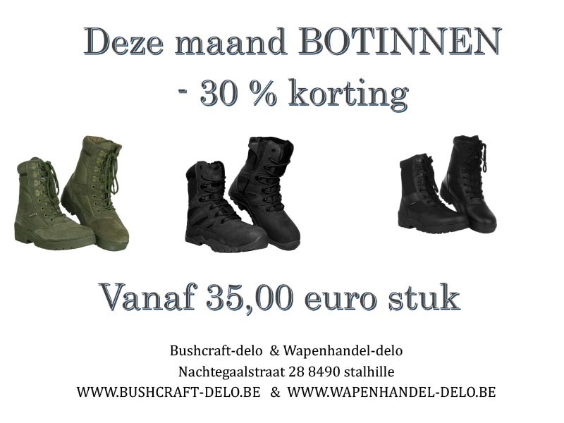 30% korting op botinnen