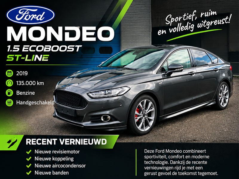 Ford Mondeo 1.5 EcoBoost ST-Line – Sportiviteit, ruimte en comfort