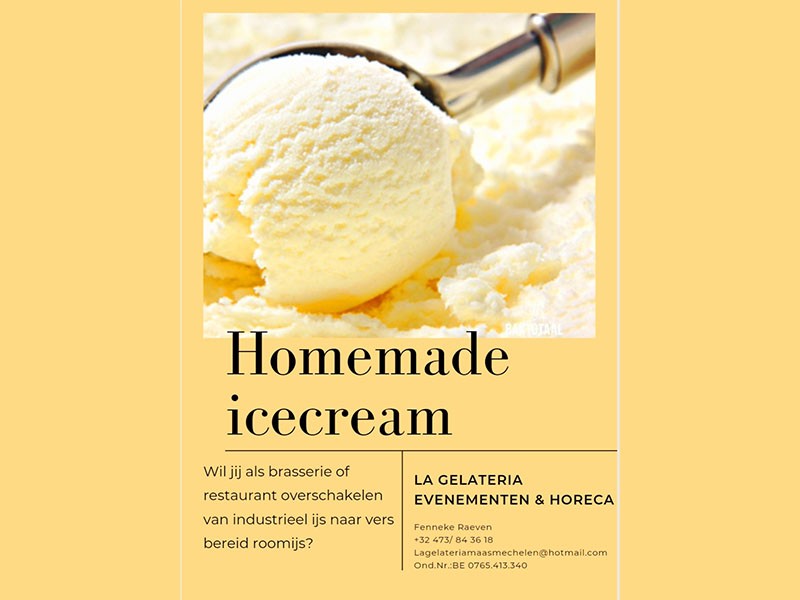Homemade ice cream bij La Gelateria in Maasmechelen