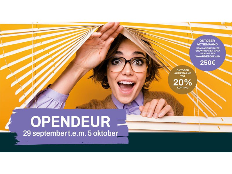 Opendeurdagen 29 september t/m 5 oktober: we rollen de rode loper uit voor jou