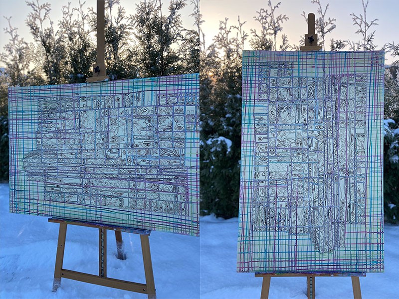Schilderij: “Go with the flow”