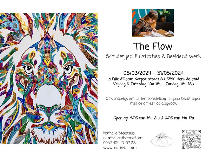 Uitnodiging - Vernissage - Tentoonstelling: “The flow” van Nathalie Steensels