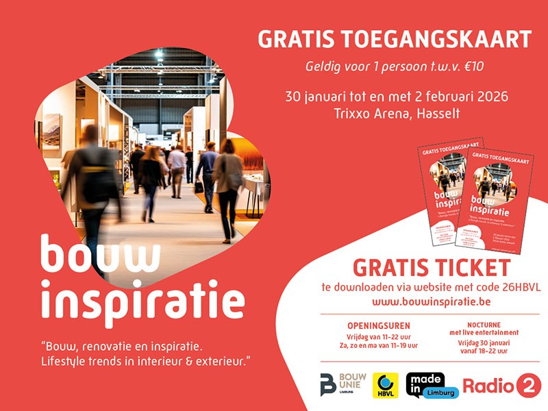 Gratis toegangskaart Bouw & inspiratie beurs