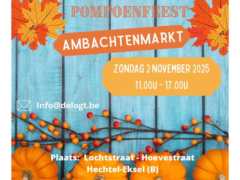 Pompoenfeest = ambachtenmarkt bij Brouwerij De Logt