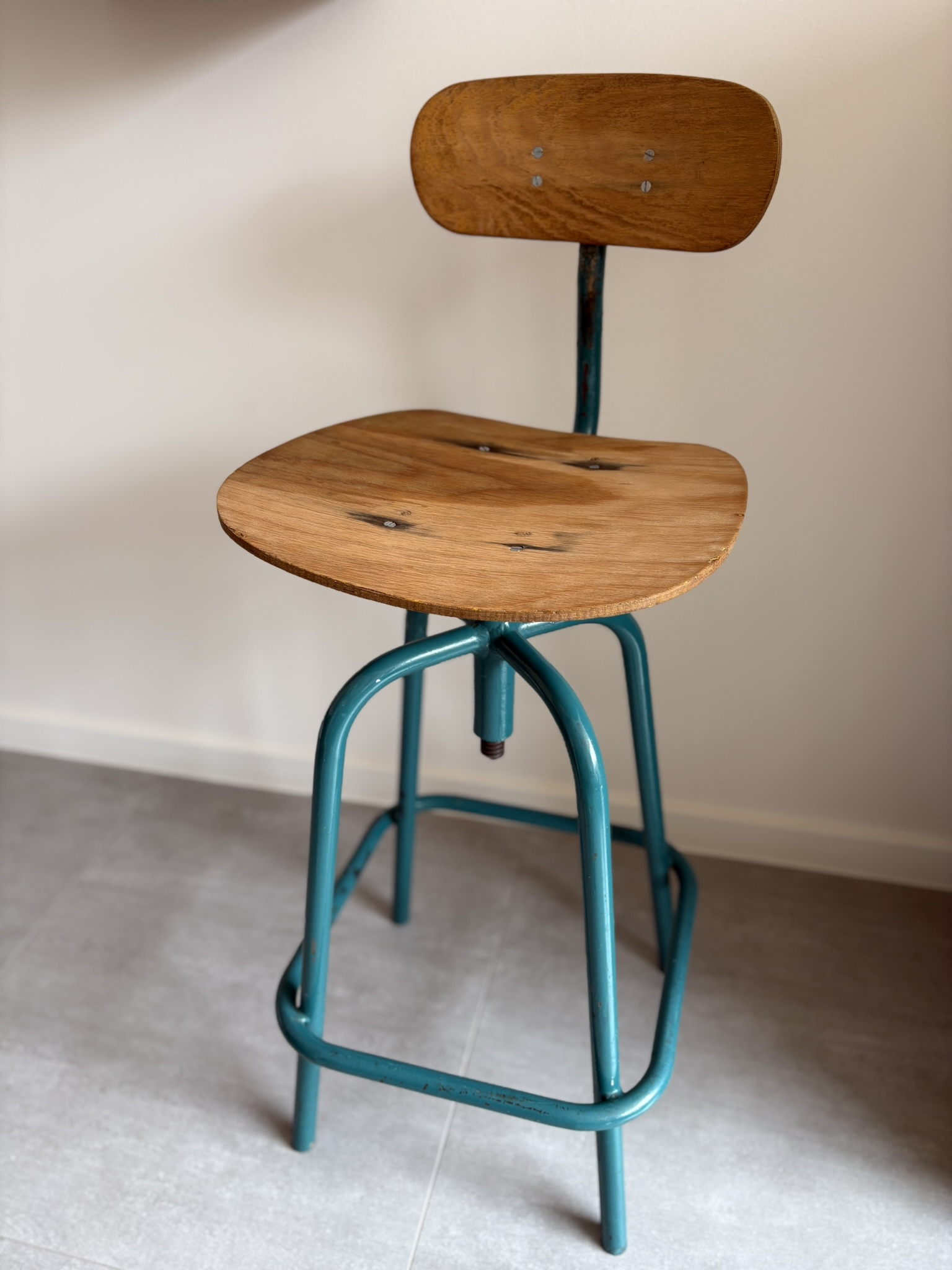 Vintage bureau stoel (verstelbaar)