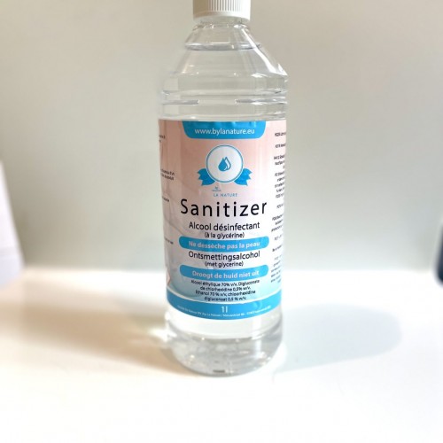 Sanitizer 1l Ontsmettingsalcohol 70% met glycerine