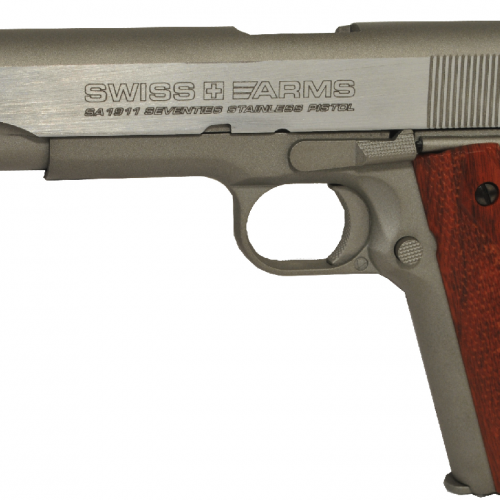 SWISS ARMS 1911 SEVENTIES STAINLESS PISTOL 4,5mm culasse mobile 